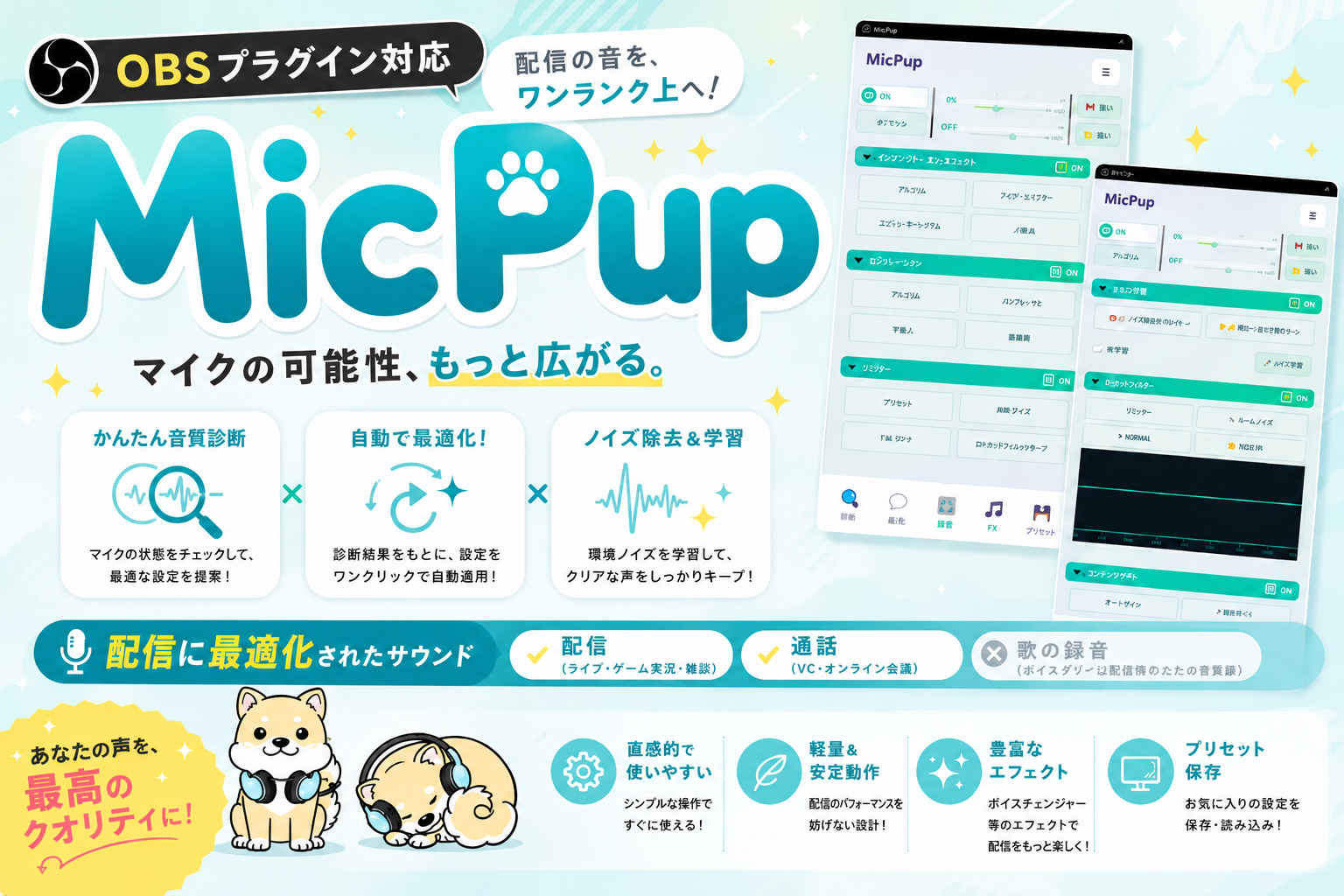 MicPup 機能イメージ