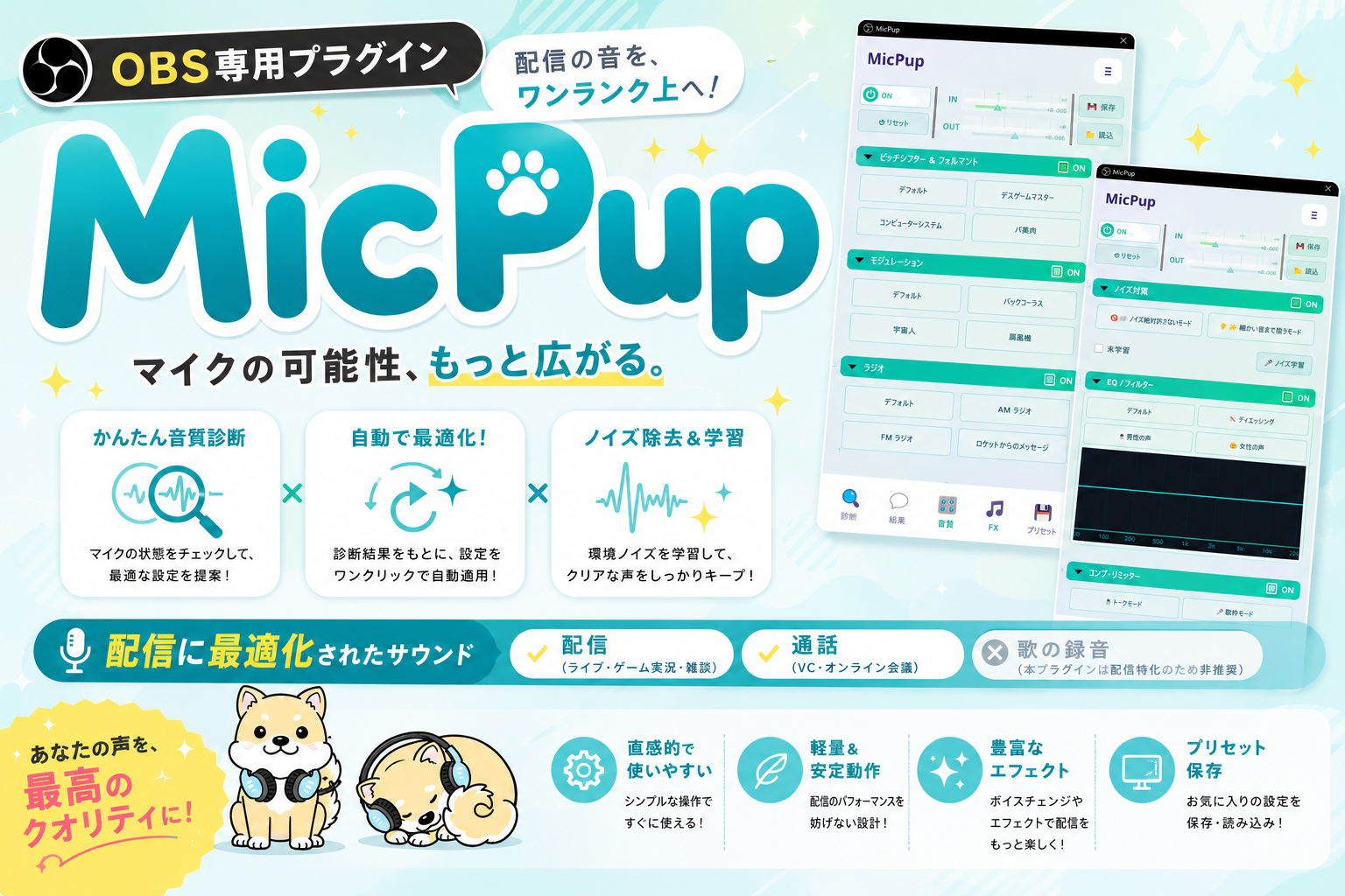 MicPup 機能イメージ
